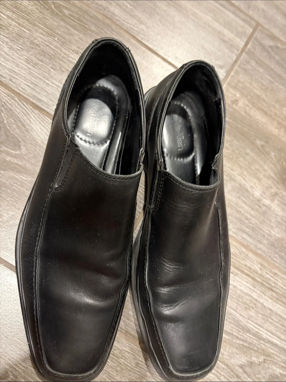Calvin Klein Men's Black Slip-On Leather Dress Shoes