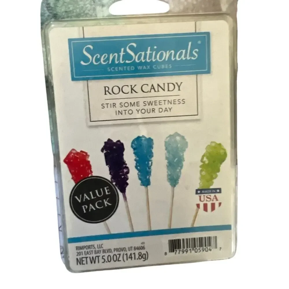 ScentSationals Rock Candy Scented Wax Melts Lot - 1 New 5 oz, 1 partial 2.5oz