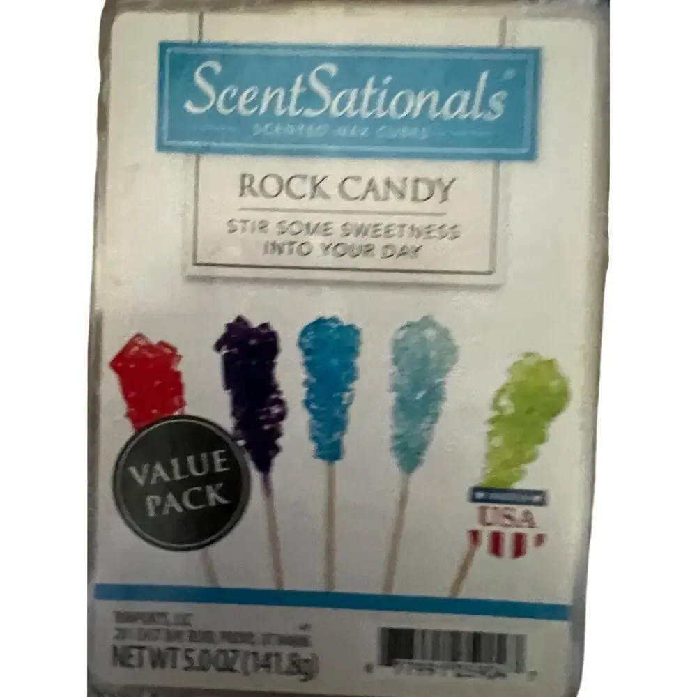 ScentSationals Rock Candy Scented Wax Melts Lot - 1 New 5 oz, 1 partial 2.5oz