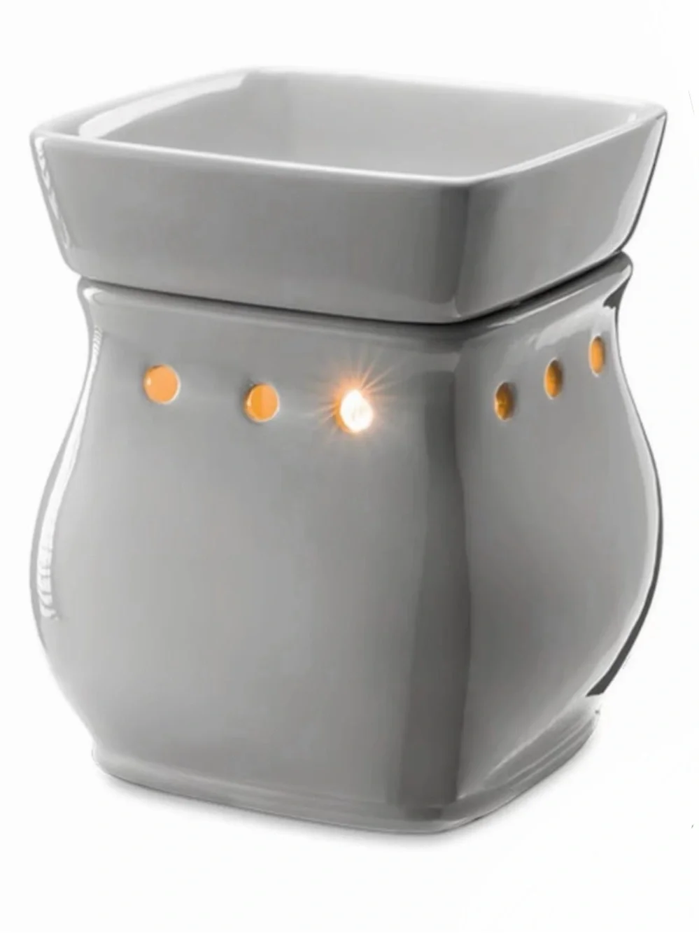 Scentsy Classic Curve Gloss Gray Wax Warmer Retired 52200