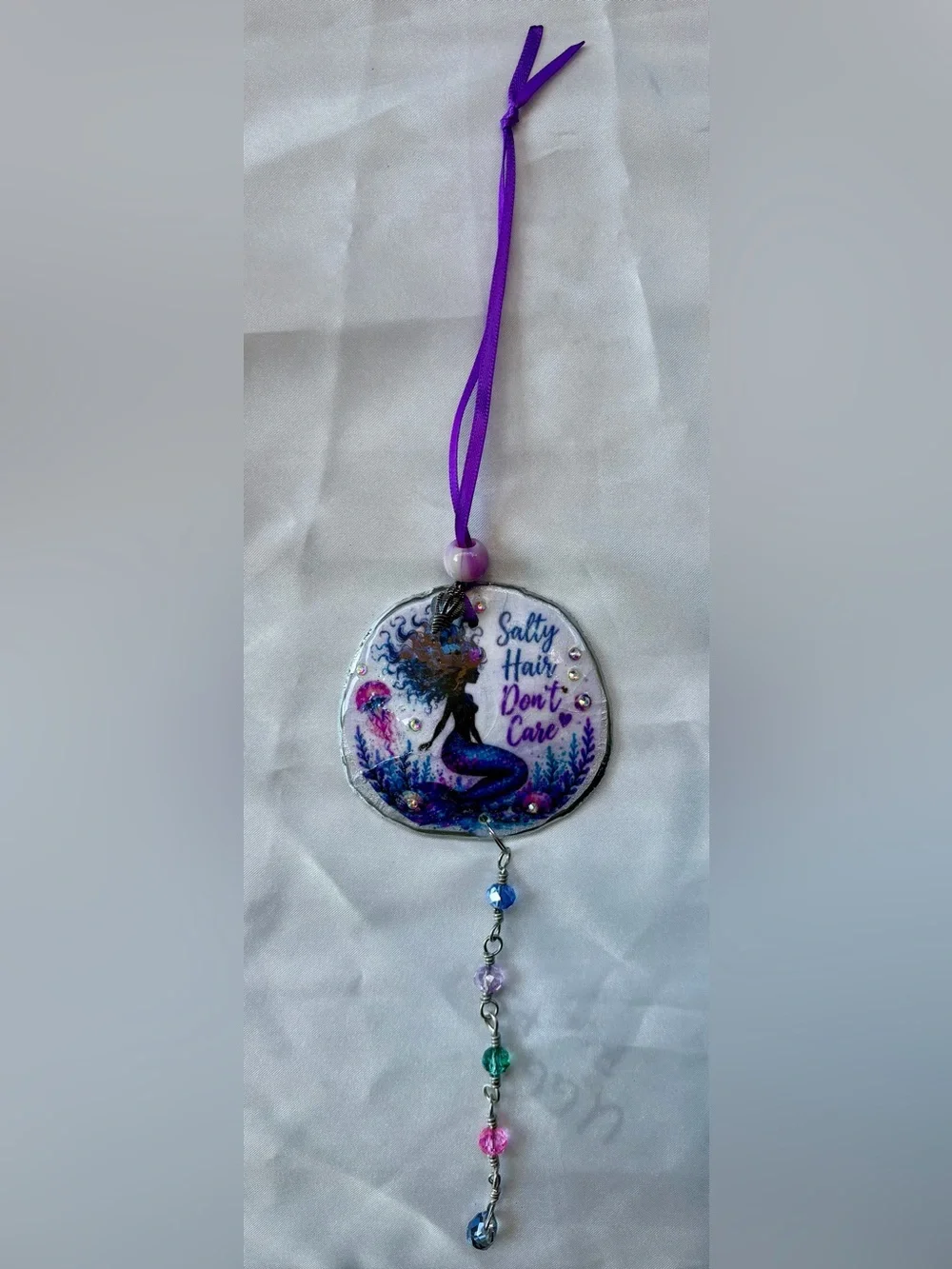 Handmade mermaid suncatcher