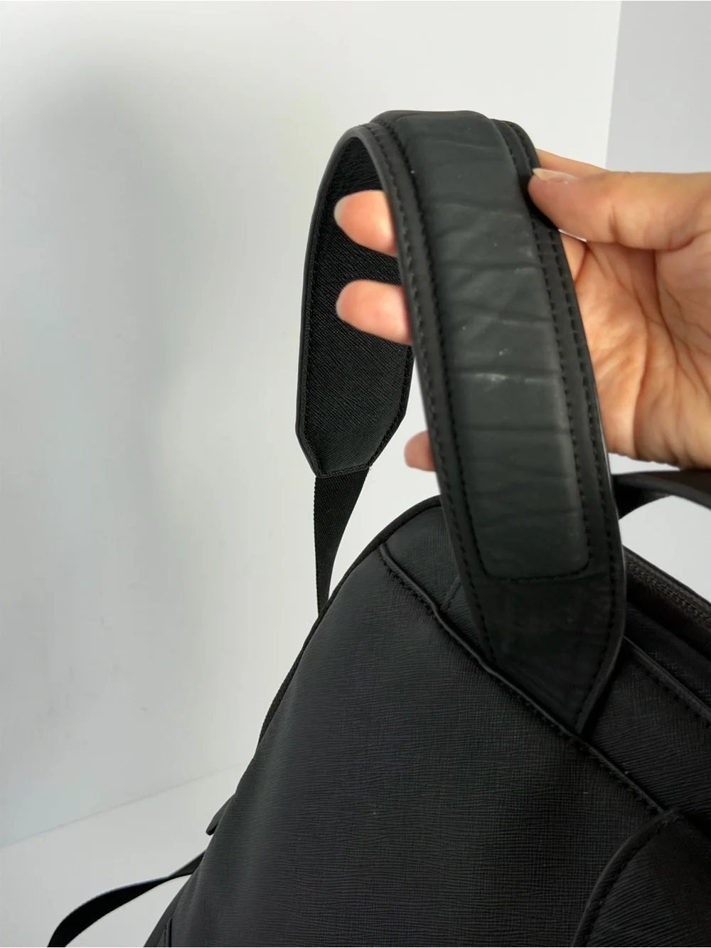 Tumi Black Leather Backpack