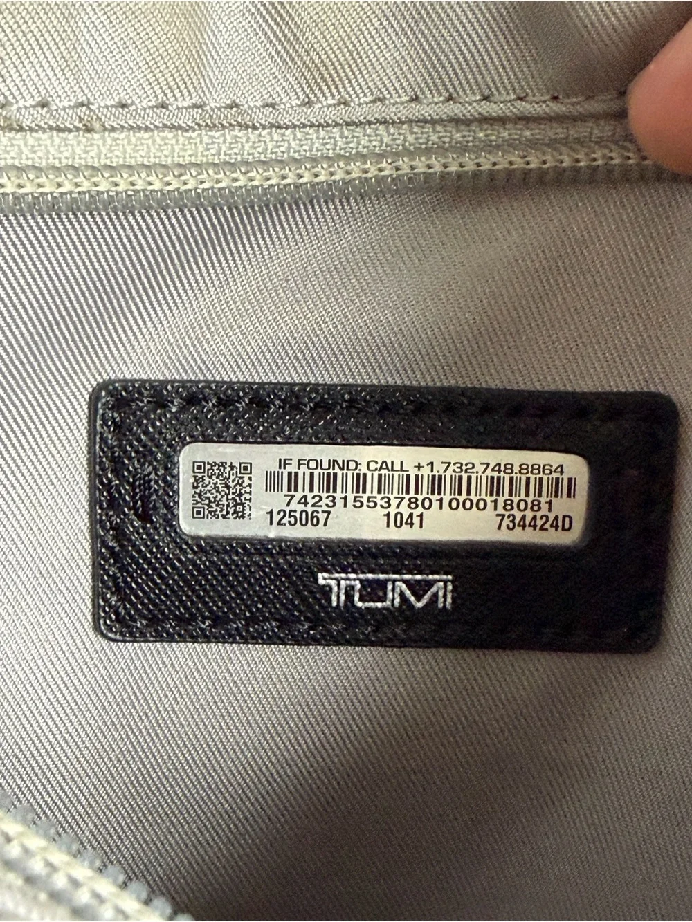 Tumi Black Leather Backpack