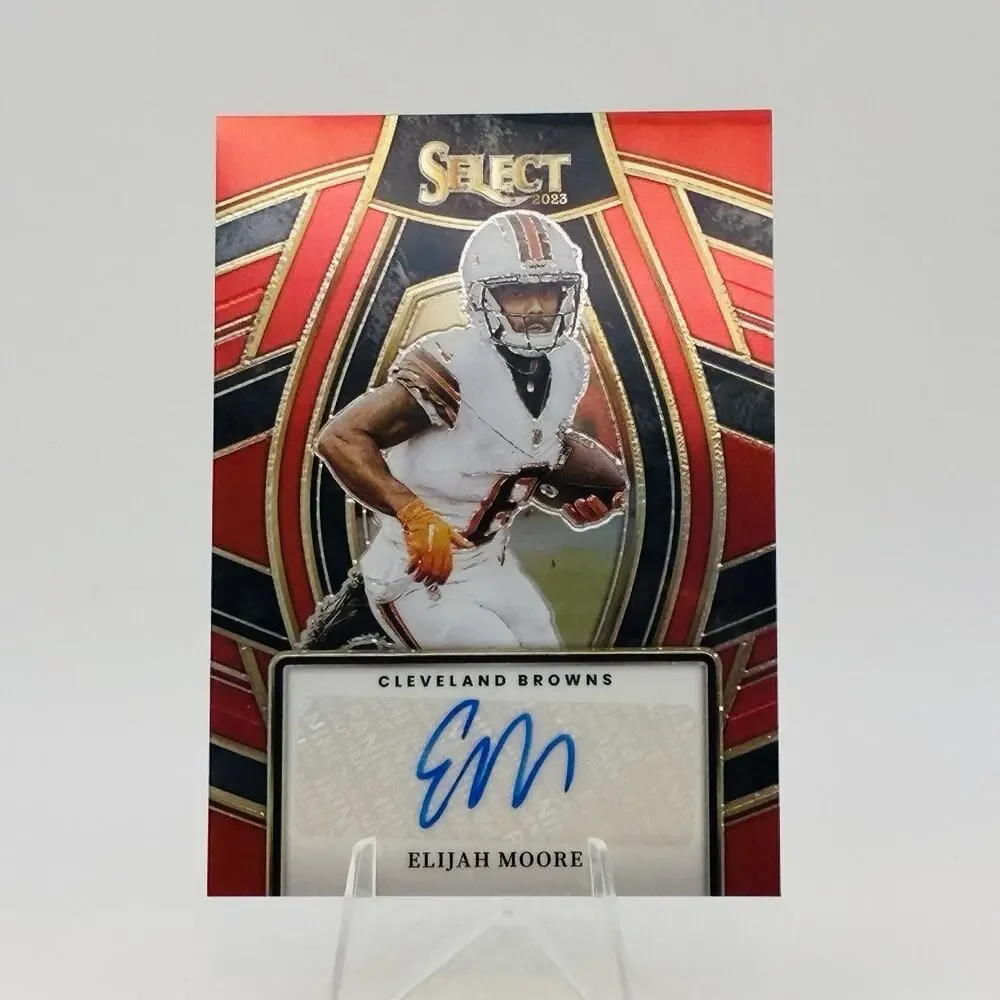Elijah Moore #SELSEMO - 2023 Panini Select Signatures Red Auto #6/75 Browns