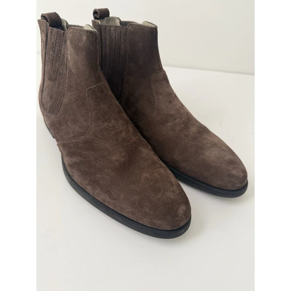 Kiton brown suede