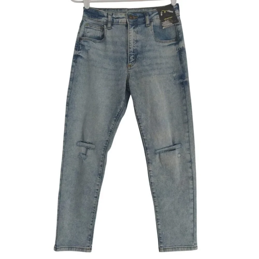 Childrens Art Class Blue Distressed Denim Jeans Size 12 With Stretch, NWT.