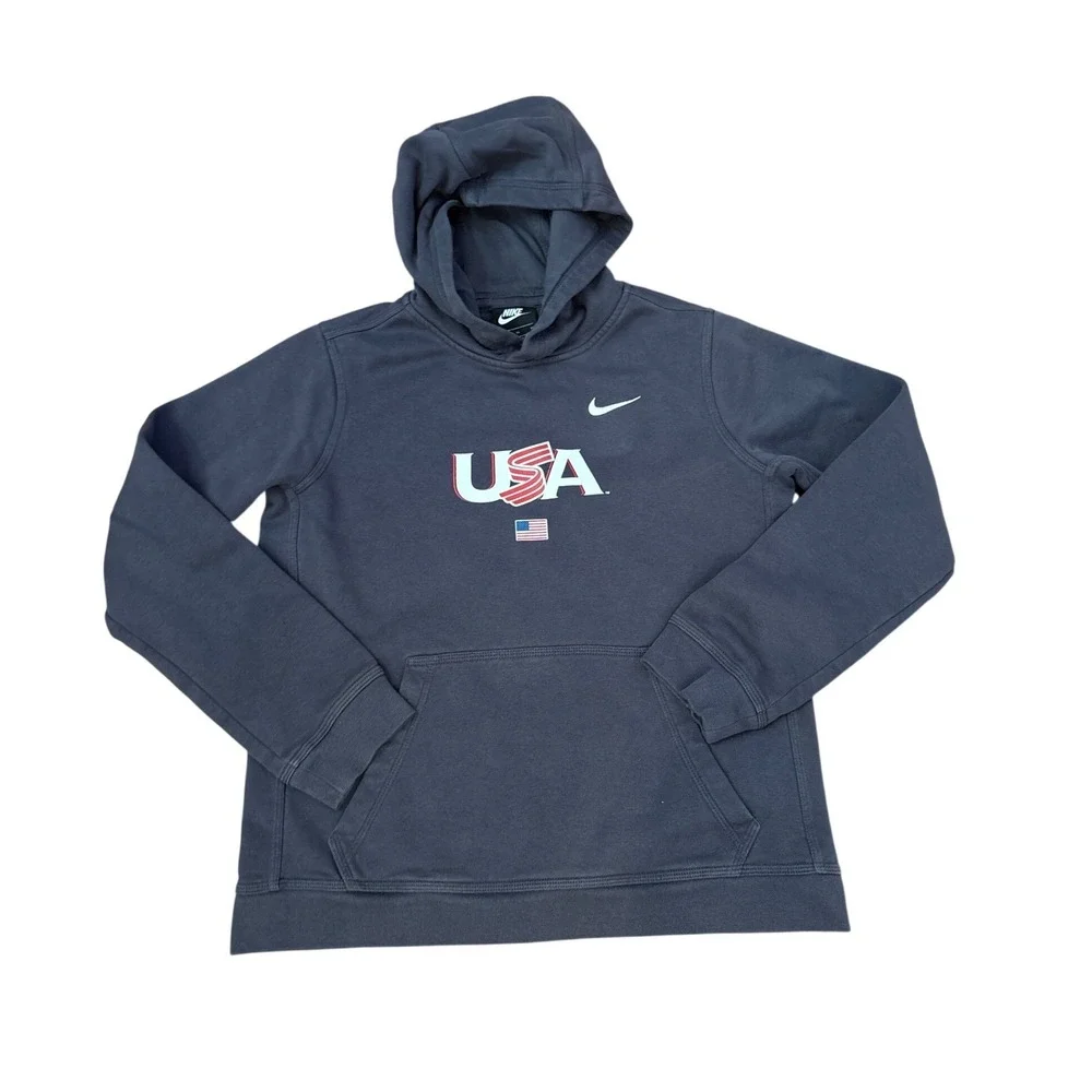 Nike Hoodie Boys Navy Blue USA Olympic Team Graphic Sweatshirt SIZE XL