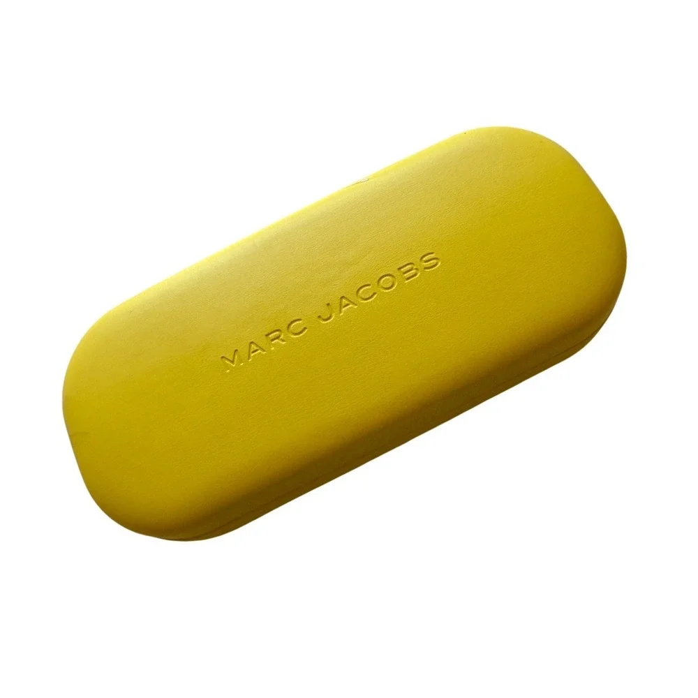 Marc Jacobs Sunglasses Case Women OS Yellow‎ Hard Shell Clamshell With Cloth