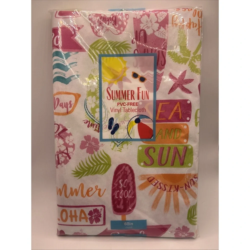 Summer Fun Vinyl Tablecloth‎ 60