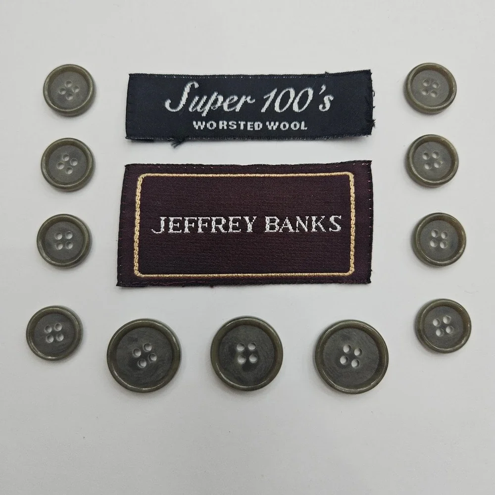 Jeffrey Banks Gray Swirl Suit Blazer Replacement Buttons Set of 11 Marbled Craft