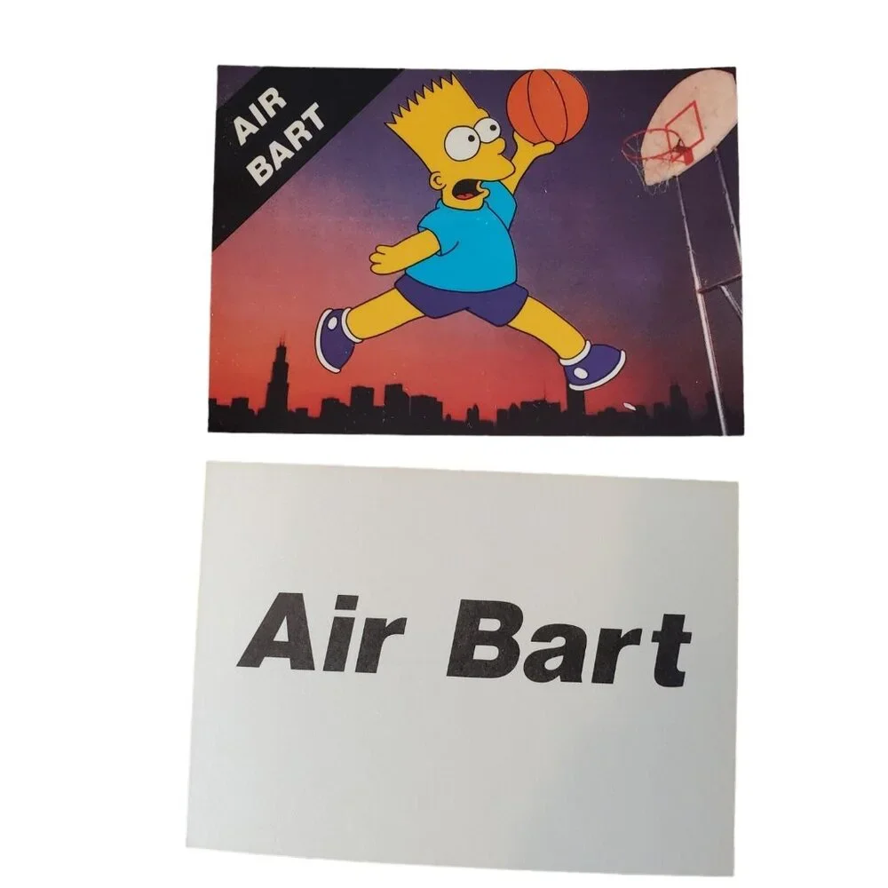 Lot of 22 '90 Broder Bart Simpson‎ Air Bart Michael Jordan Promo Cards Simpsons