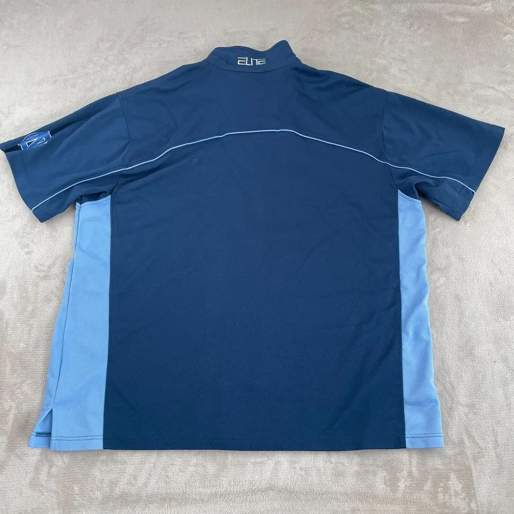 VTG Air Jordan North Carolina Tar Heels Shooting Shirt 2XL Blue Warm Up Nike‎