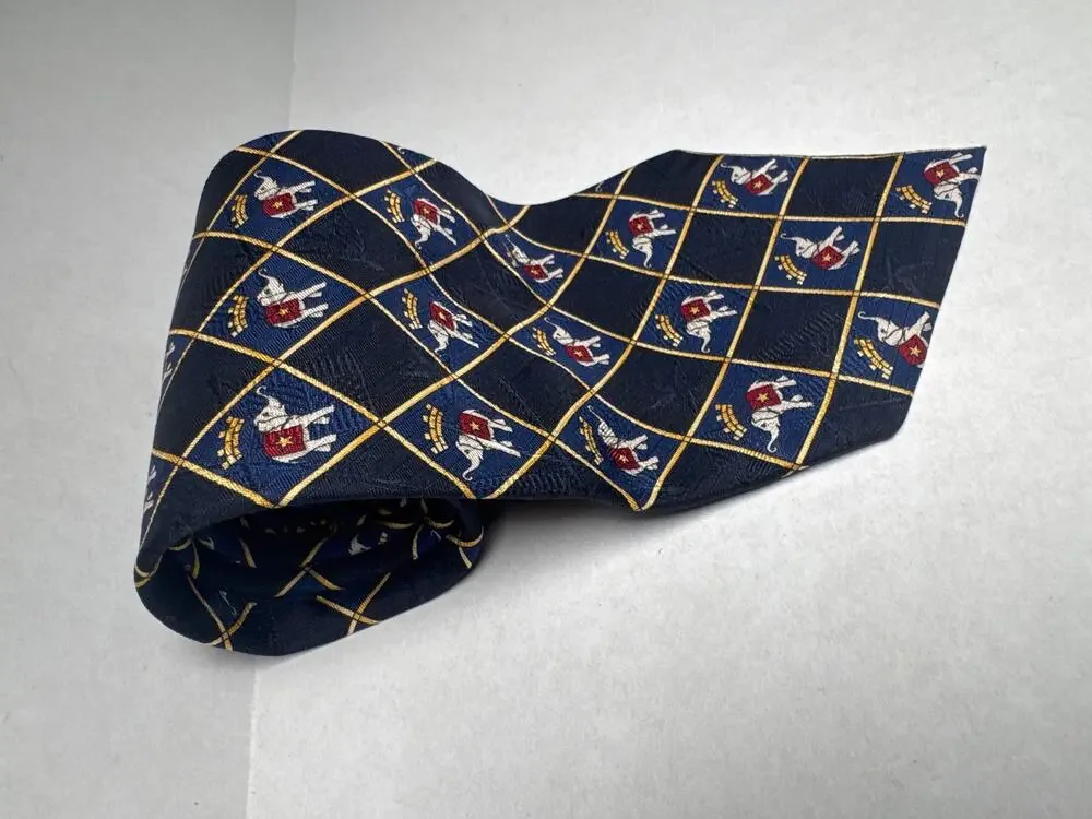 Tommy Hilfiger Mens Elephant Tie dark blue Necktie