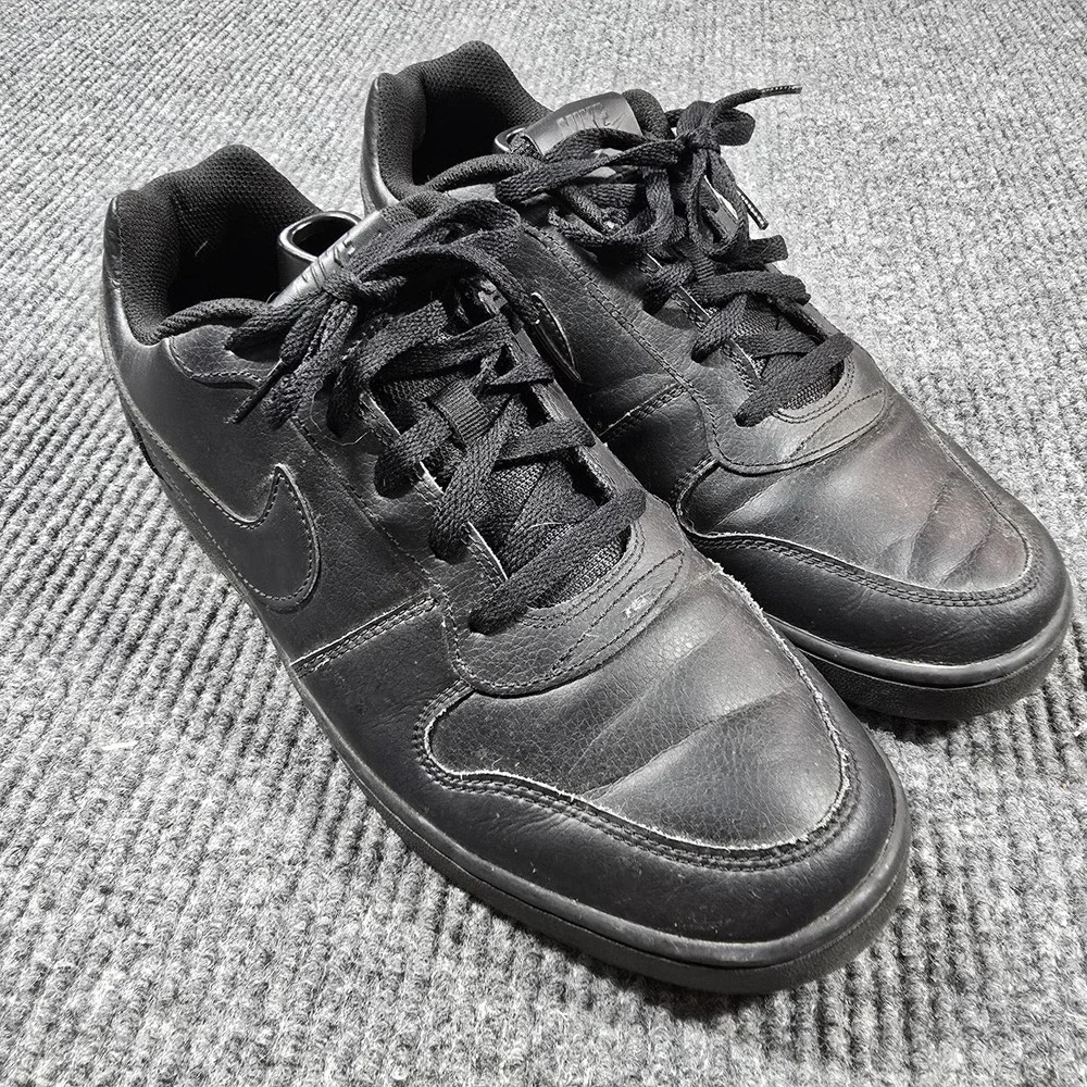 Nike Ebernon Low Triple Black Mens Size 12‎ Athletic Basketball Shoes Sneakers