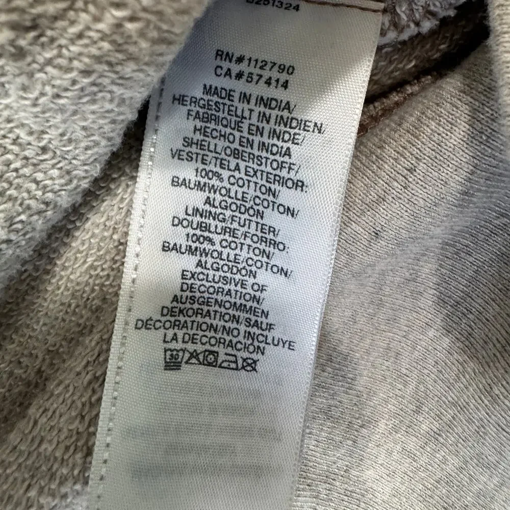 True Religion Heather Gray Mens‎ M Full Zip Up Hoodie Sweater