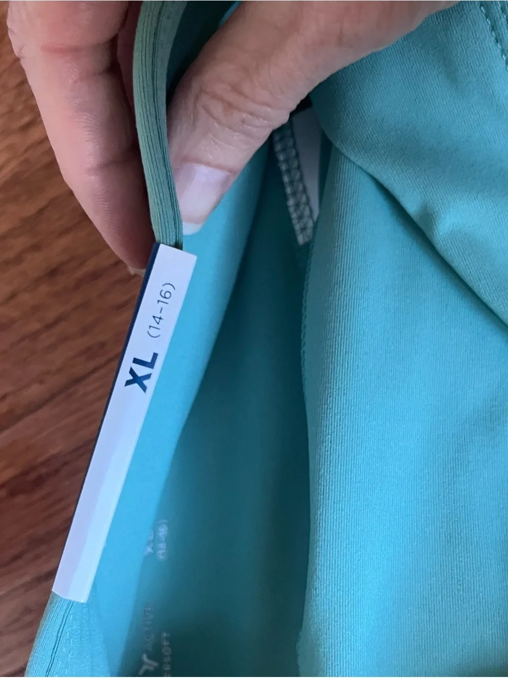 Old Navy teal pleated