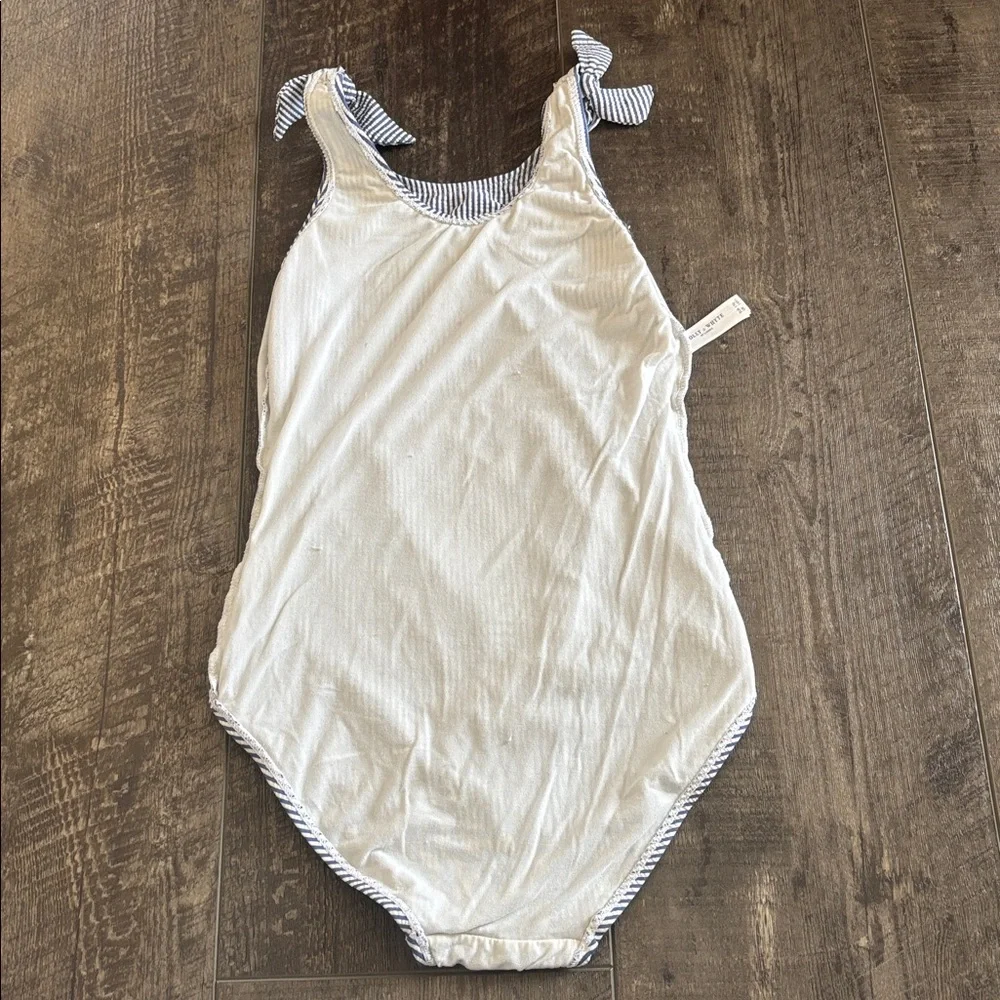 Blue & White Stripe One-Piece Swimsuit - Très Chic