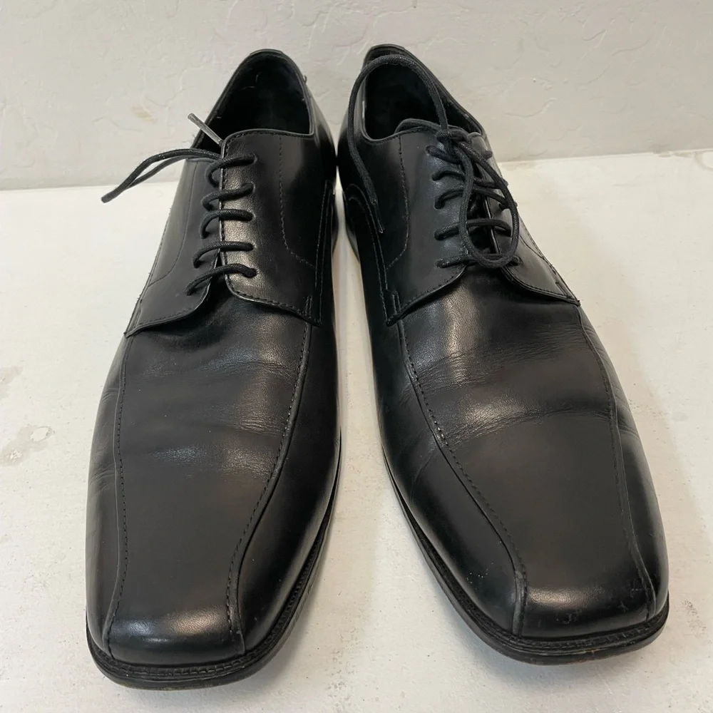 HUGO BOSS Lace Up Leather Bicycle Toe Derby Shoe in‎ Black Size 12