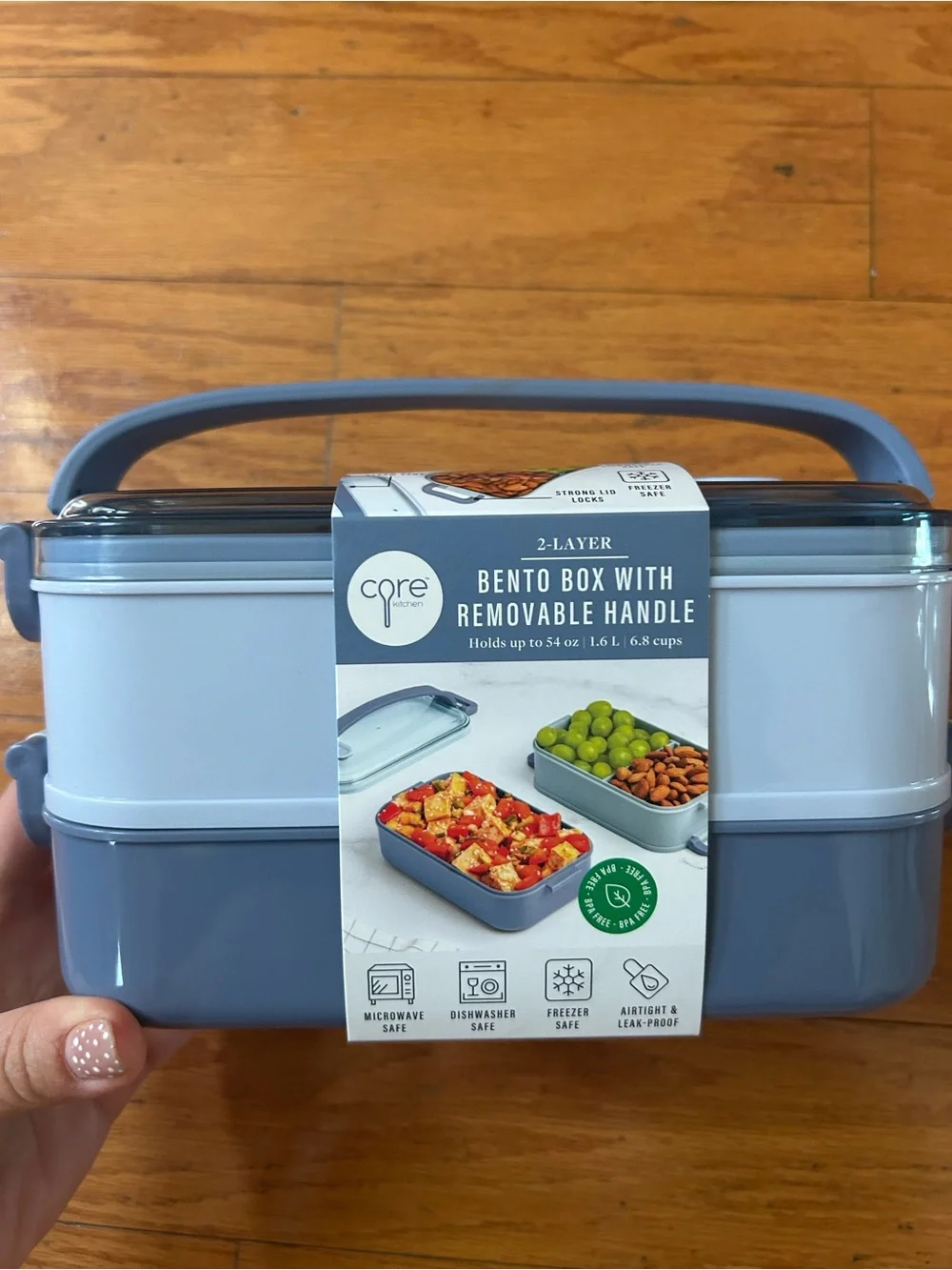 NWT 2-Layer Bento Box with Removable Handle