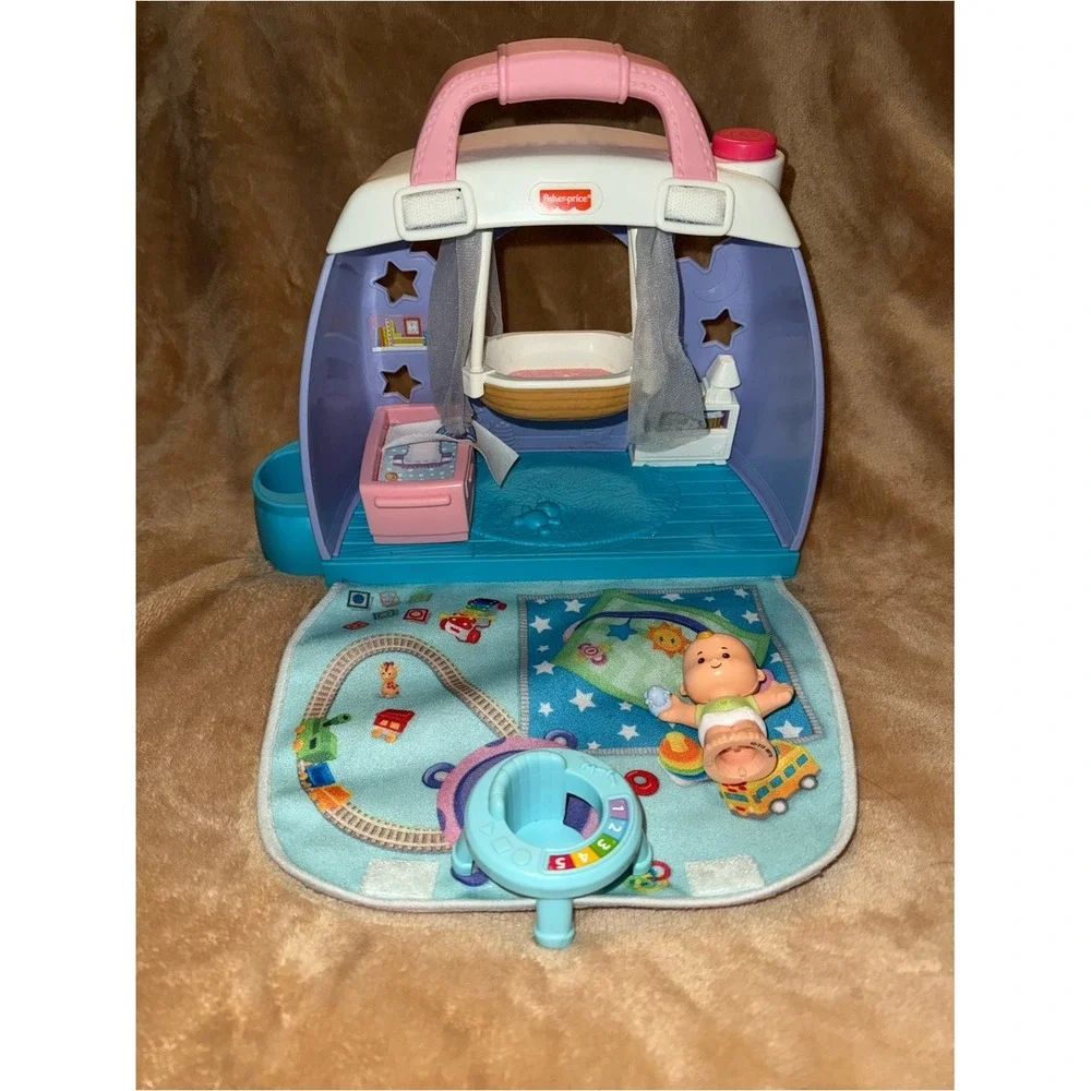 Fisher-Price Little People Cuddle & Care Nursery Baby Dollhouse Playset Bag