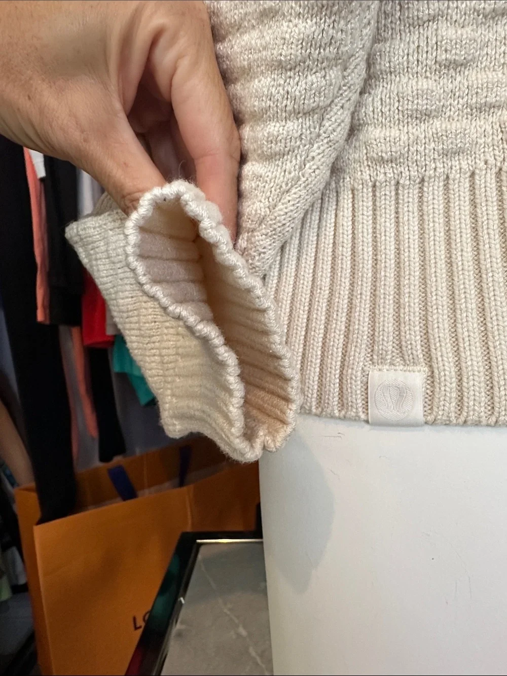 lululemon athletica cream crewneck