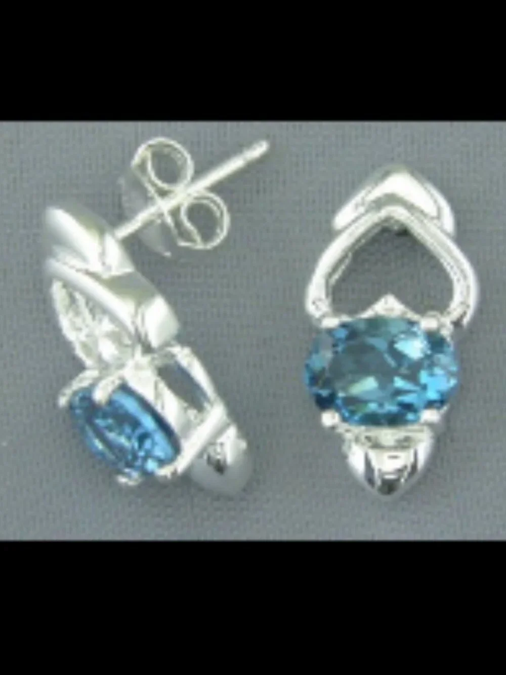 Classy 2-Carat London Blue Topaz Silver Earrings