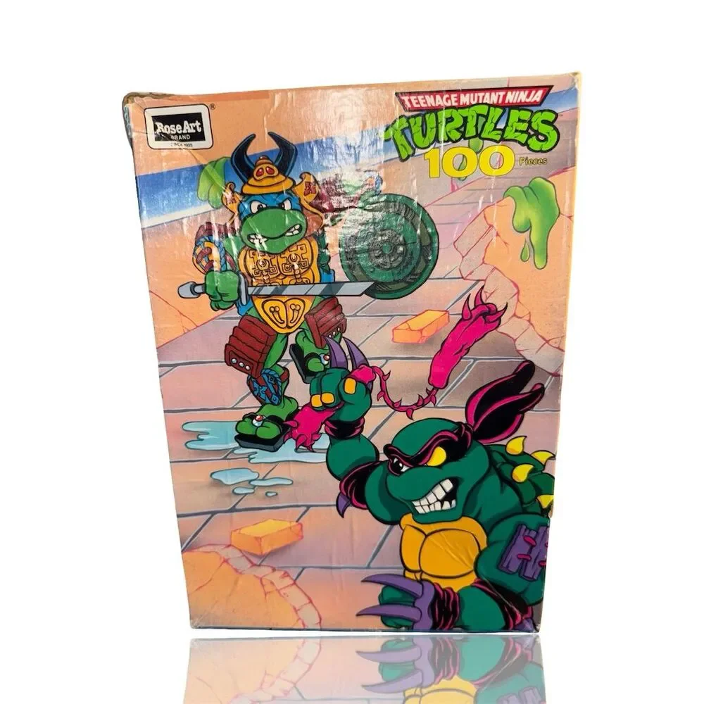 1991 TMNT Samurai Leonardo 100 Piece Jigsaw Puzzle by RoseArt: GUC