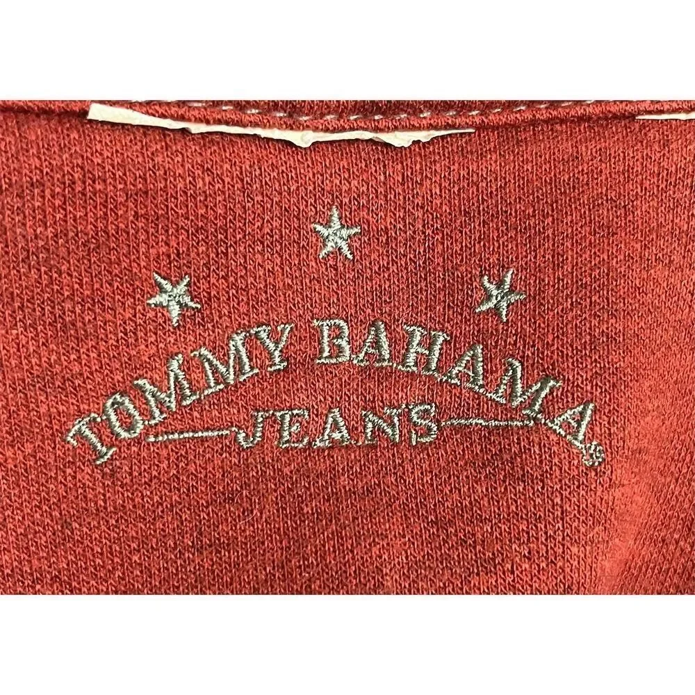 Tommy Bahama Men's Orange Quarter Zip Pullover Sweater Autumn Fall Comfy Cozy