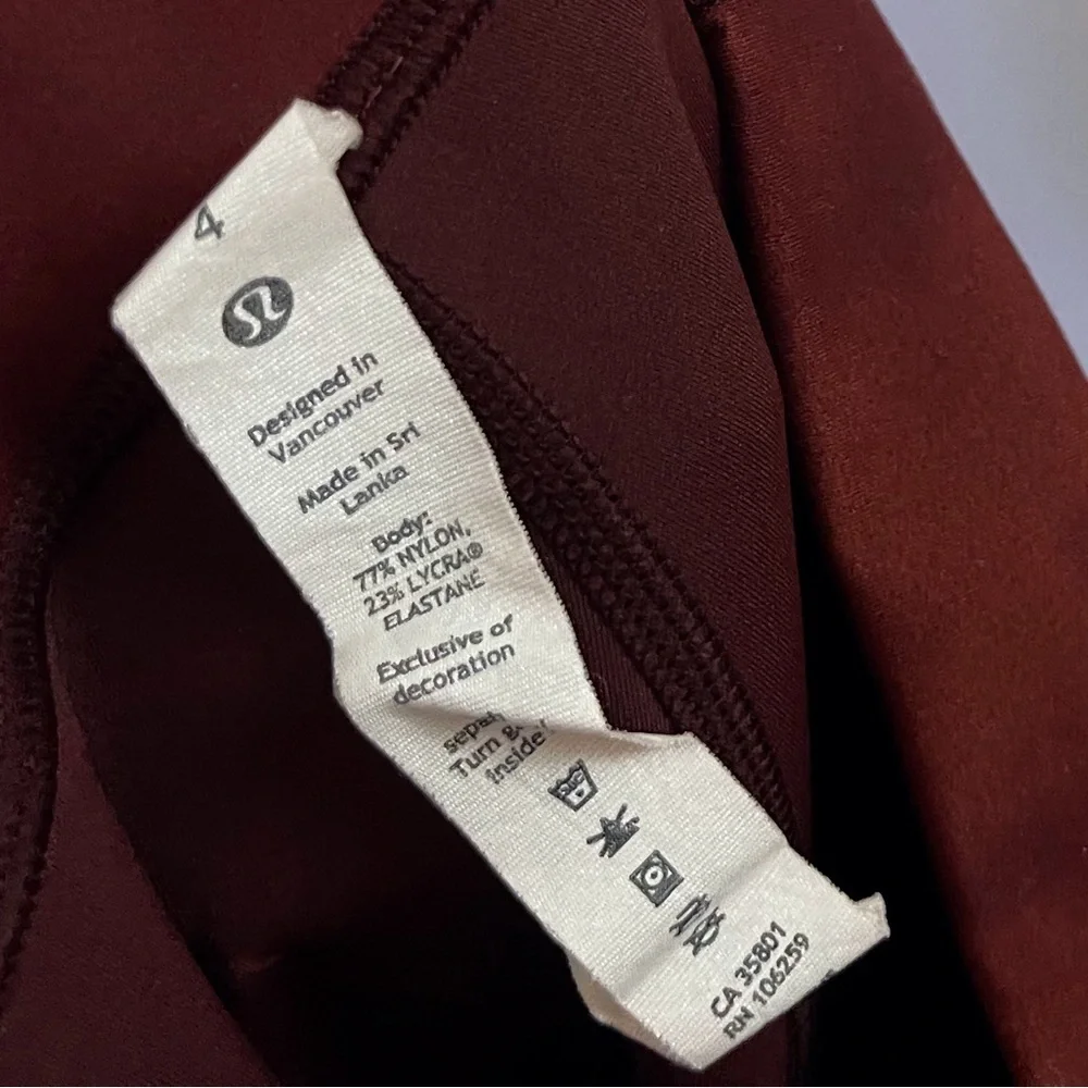 lululemon athletica size maroon
