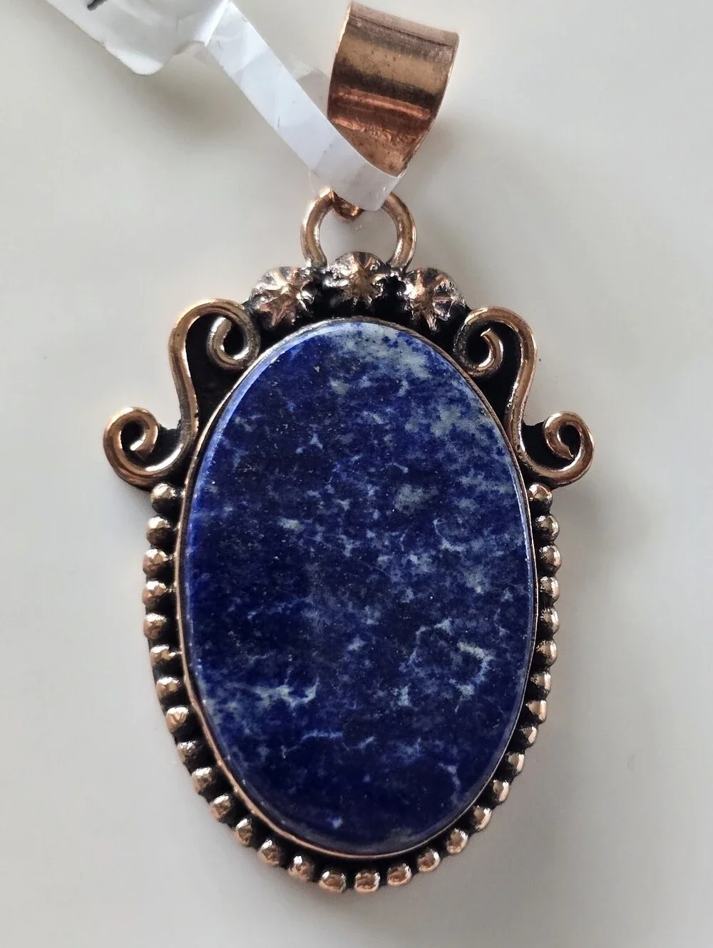 Lapis Lazuli Pendant In Copper, Southwestern