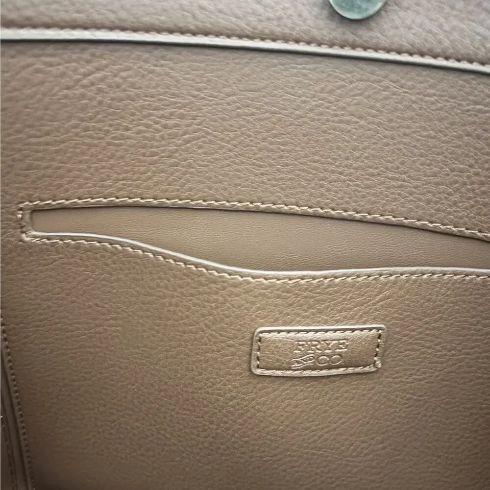 Frye Tote Bag Vegan Leather Camel Brown Large Oversized Carryall Faux Leather