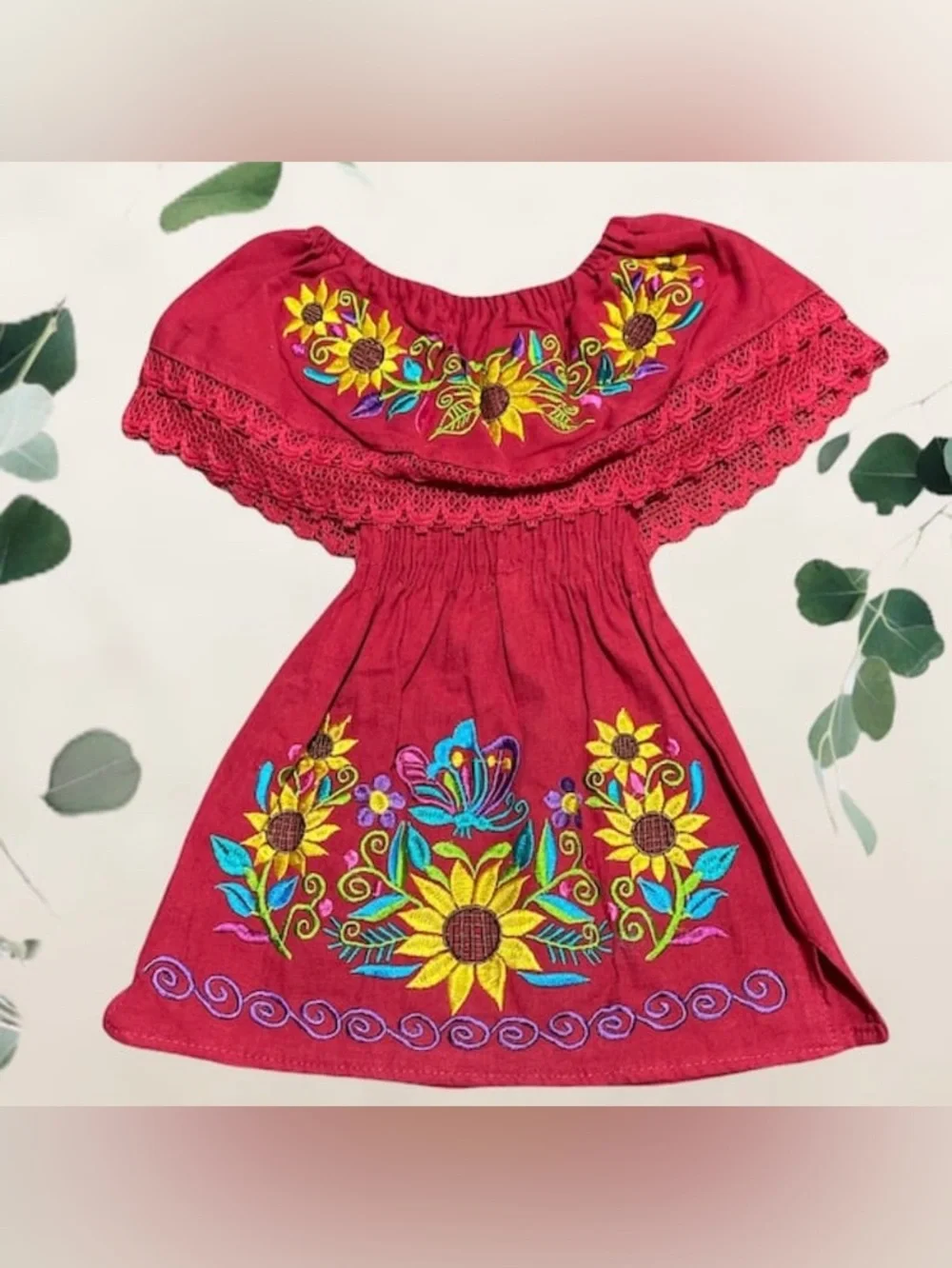Toddler Girls Traditional Campesina Dress
