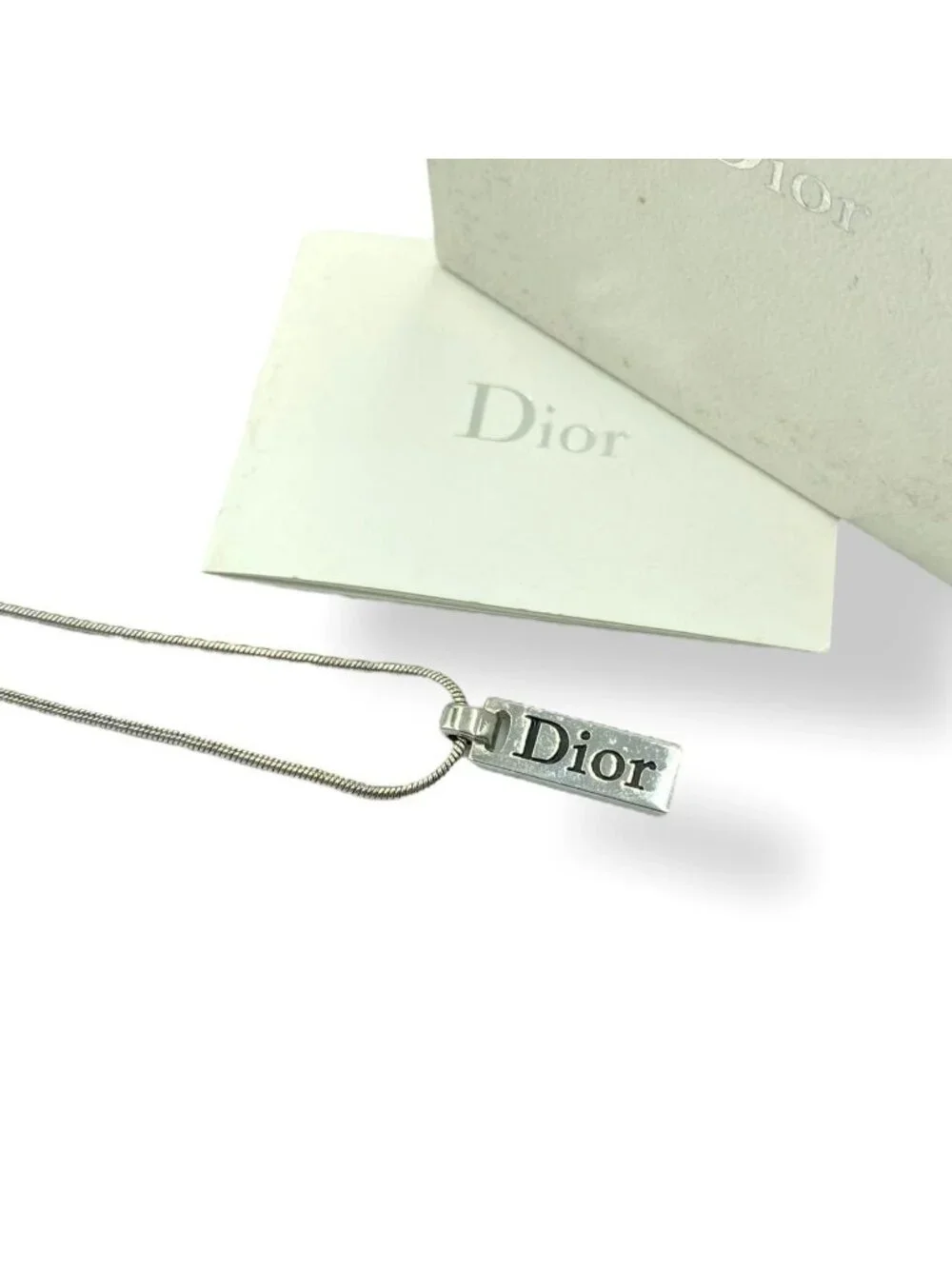 Dior Necklace Logo Silver