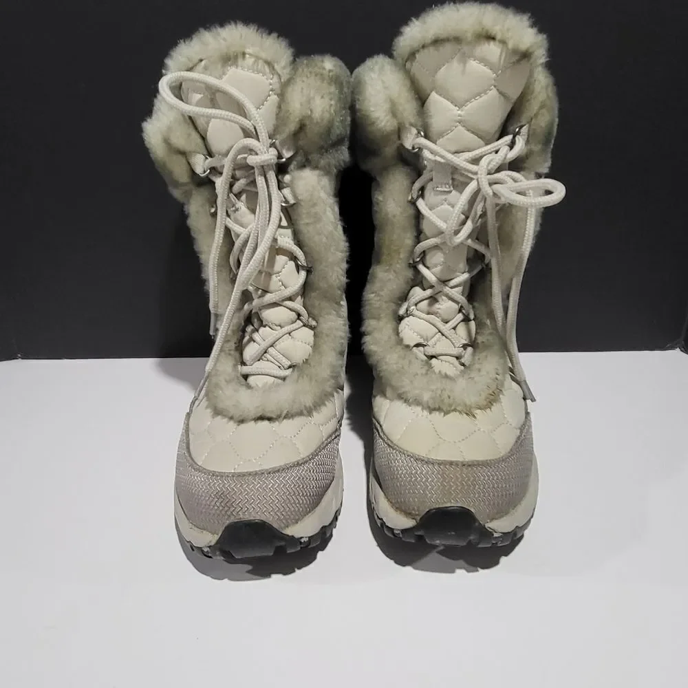 L.L.Bean Women's Quilted Winter Boots With Faux Fur