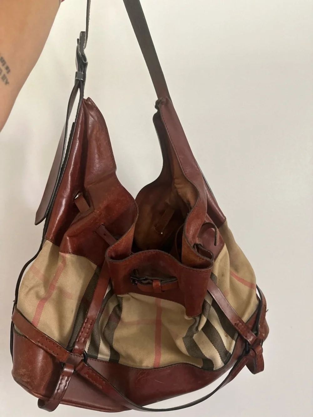 Burberry brown leather