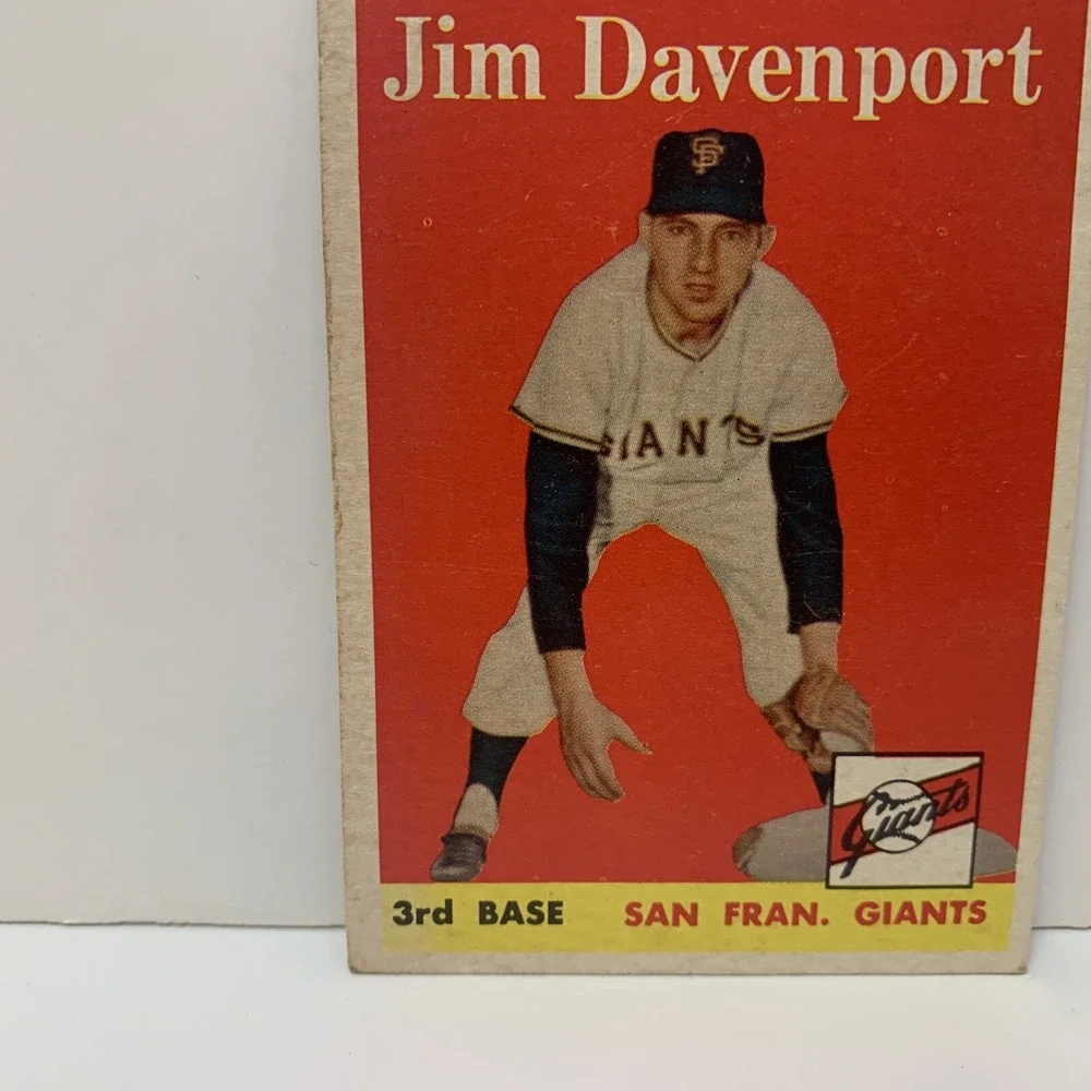 JIM DAVENPORT ROOKIE CARD, San Francisco Giants, #413, 1958 Topps Baseball