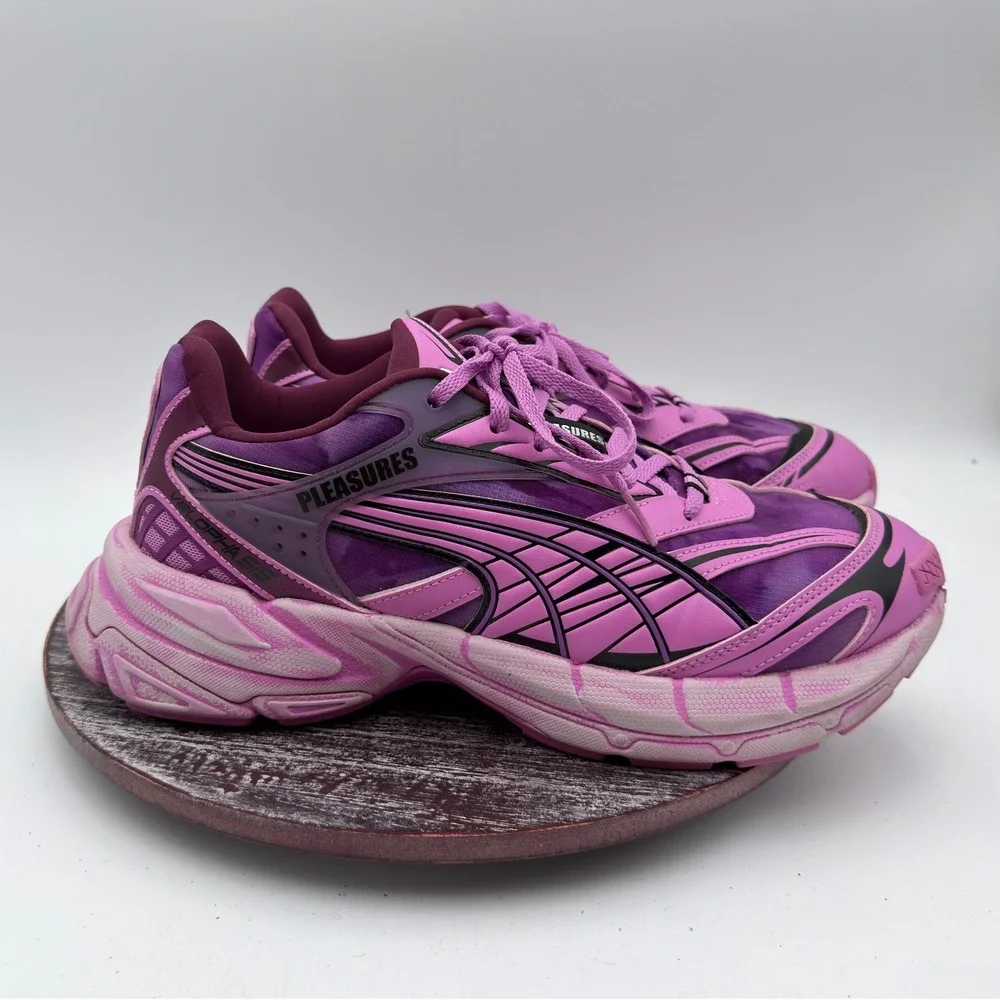 Puma Velophasis Pleasures Sneaker Mens Size 10 Pink Grape 391696-01 Streetwear