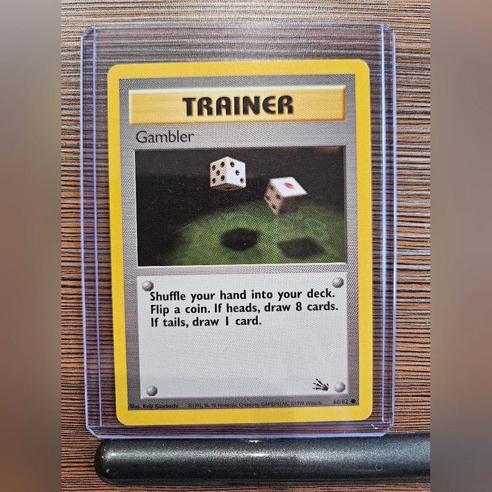 Pokemon Trainer Gambler 60/62 Fossil Card