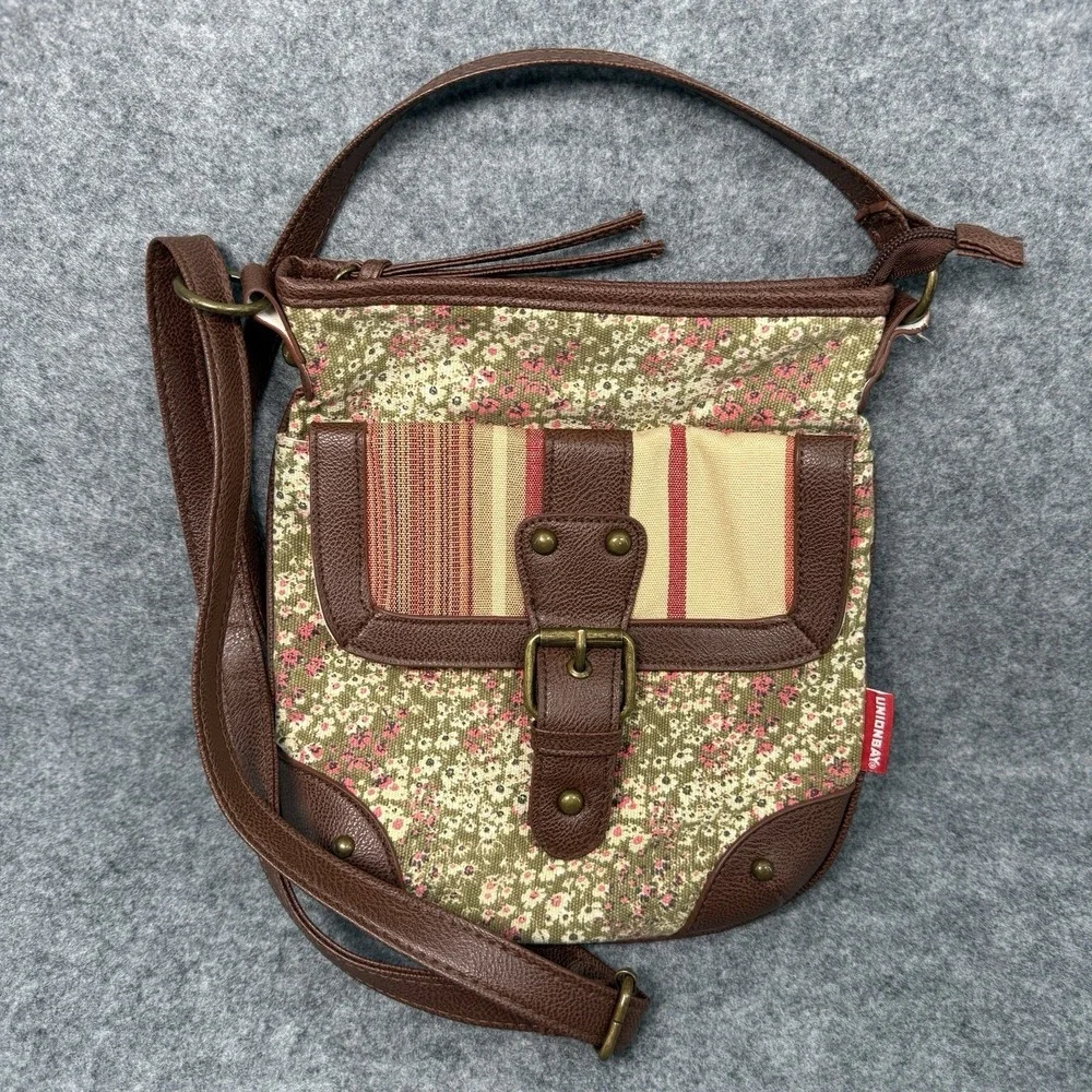 Unionbay Womens Crossbody Purse Bag Flowers Floral Adjustable Strap Cottage Core