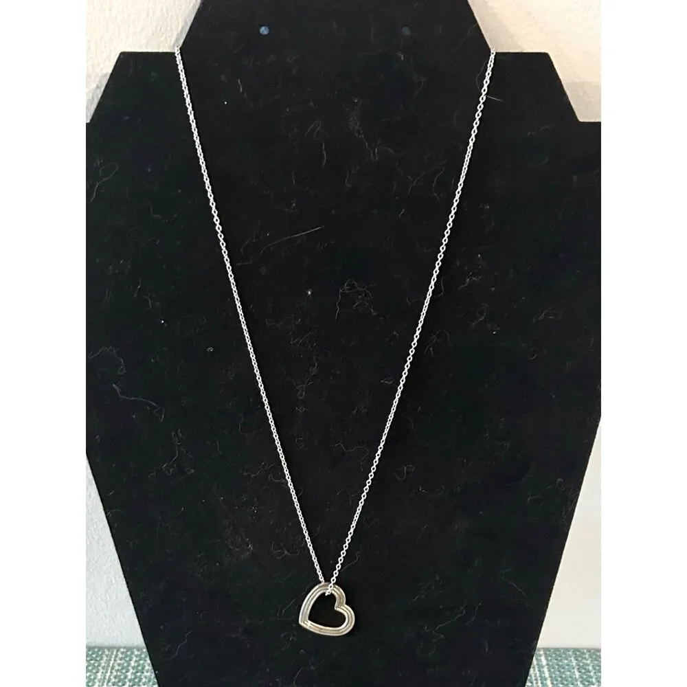 Tiffany Silver Menard Heart Necklace