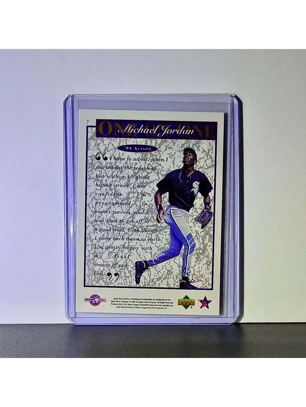 Michael Jordan 1995 Upper Deck Minors One on One #7 Card Chicago Bulls