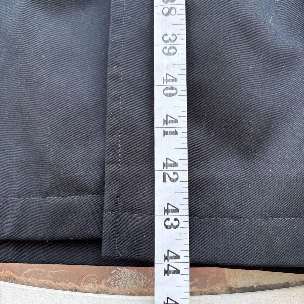 Bill Blass Menswear Black Trench Coat Button Front Zip Out Faux Fur Lining Large