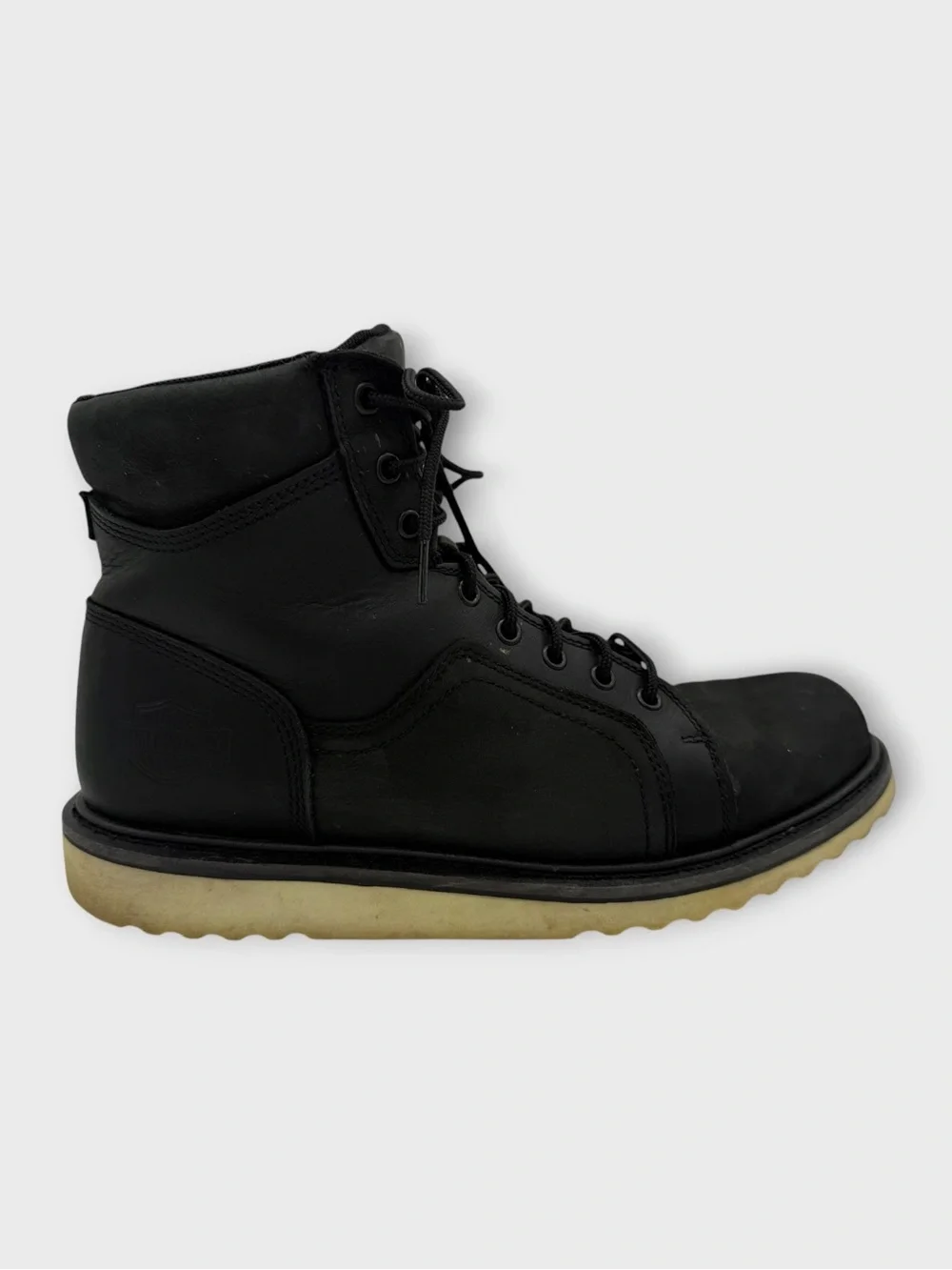 Harley-Davidson Hickman Men's Black‎ Leather Lace-Up Work Boot Size 12