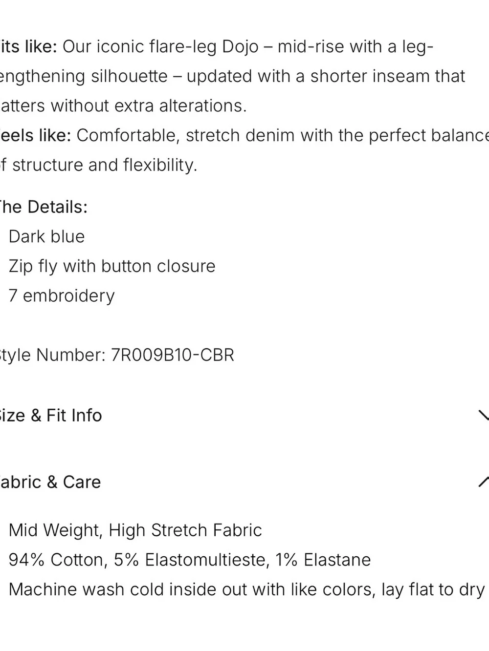 7 For All Mankind indigo flare