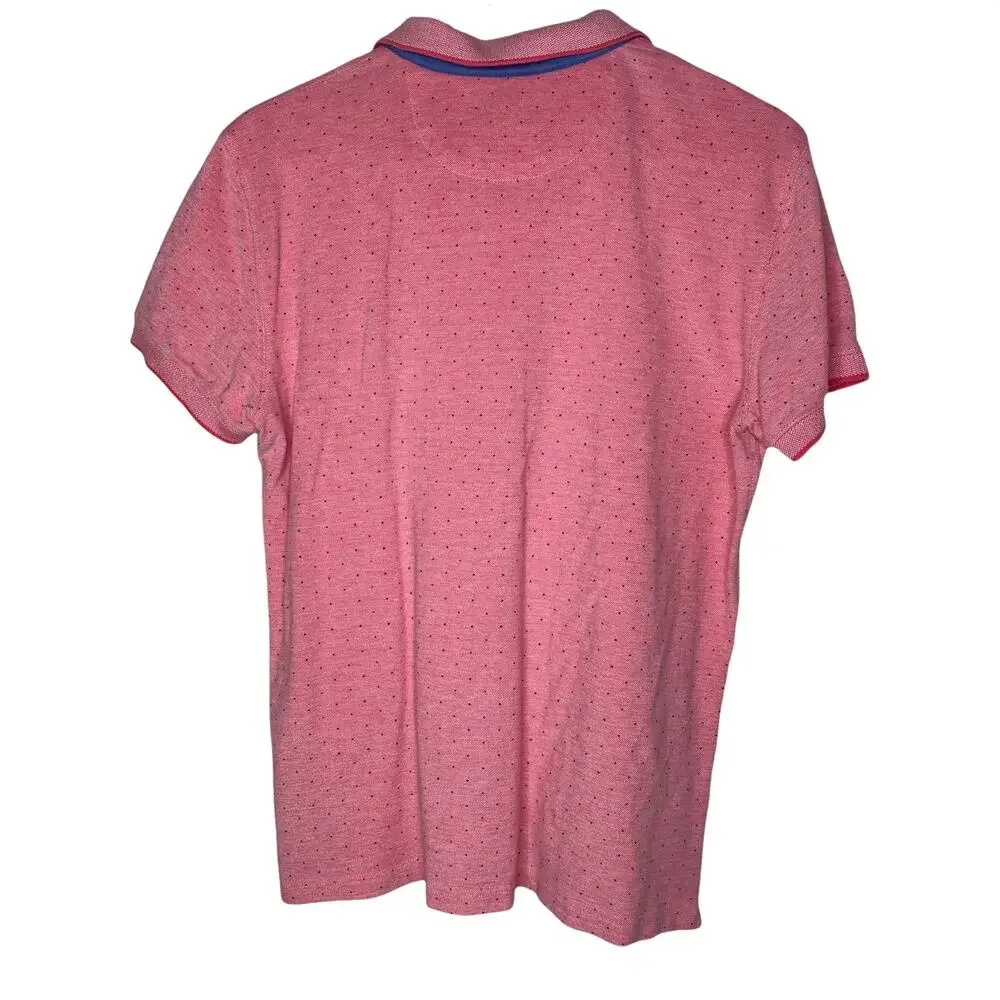 Massimo Dutti Pink Polka dot Polo shirt - Medium