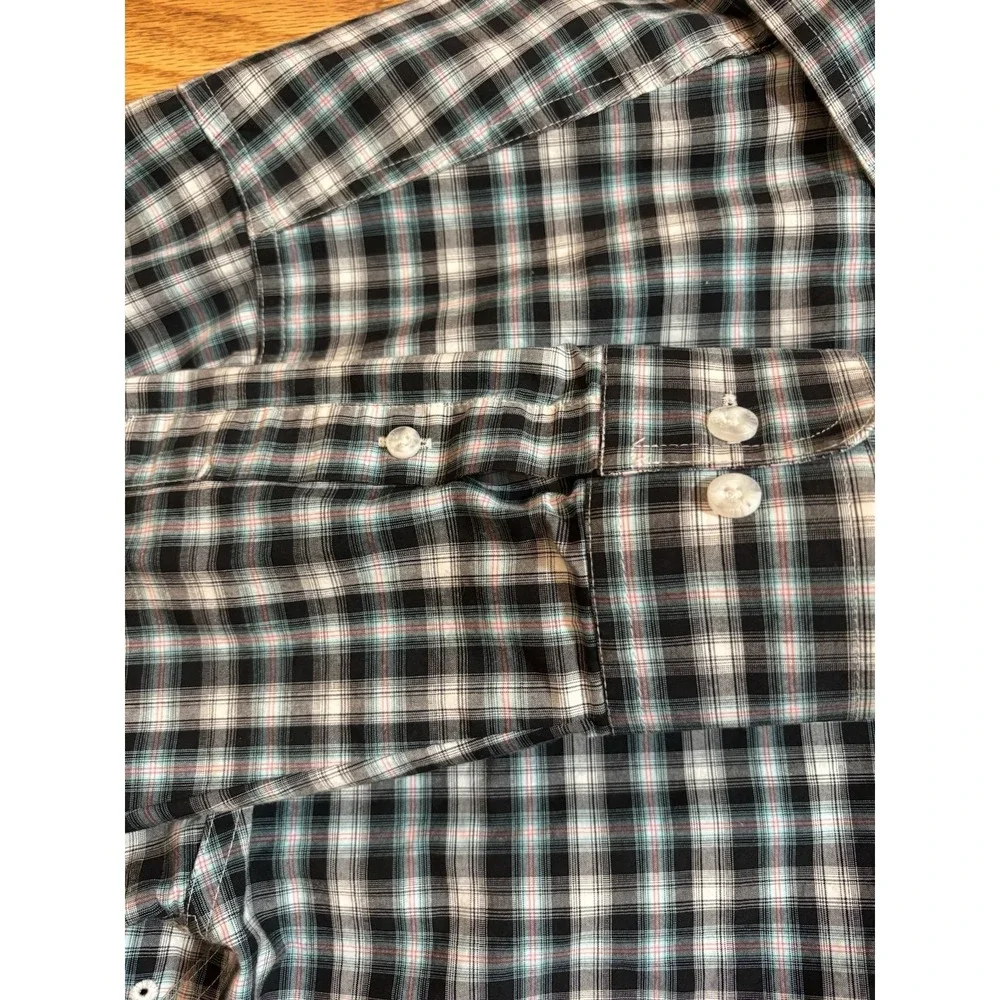 Ariat Pro Series Button Down Shirt Long Sleeve Plaid Cowboy‎ Western Wear Mens M