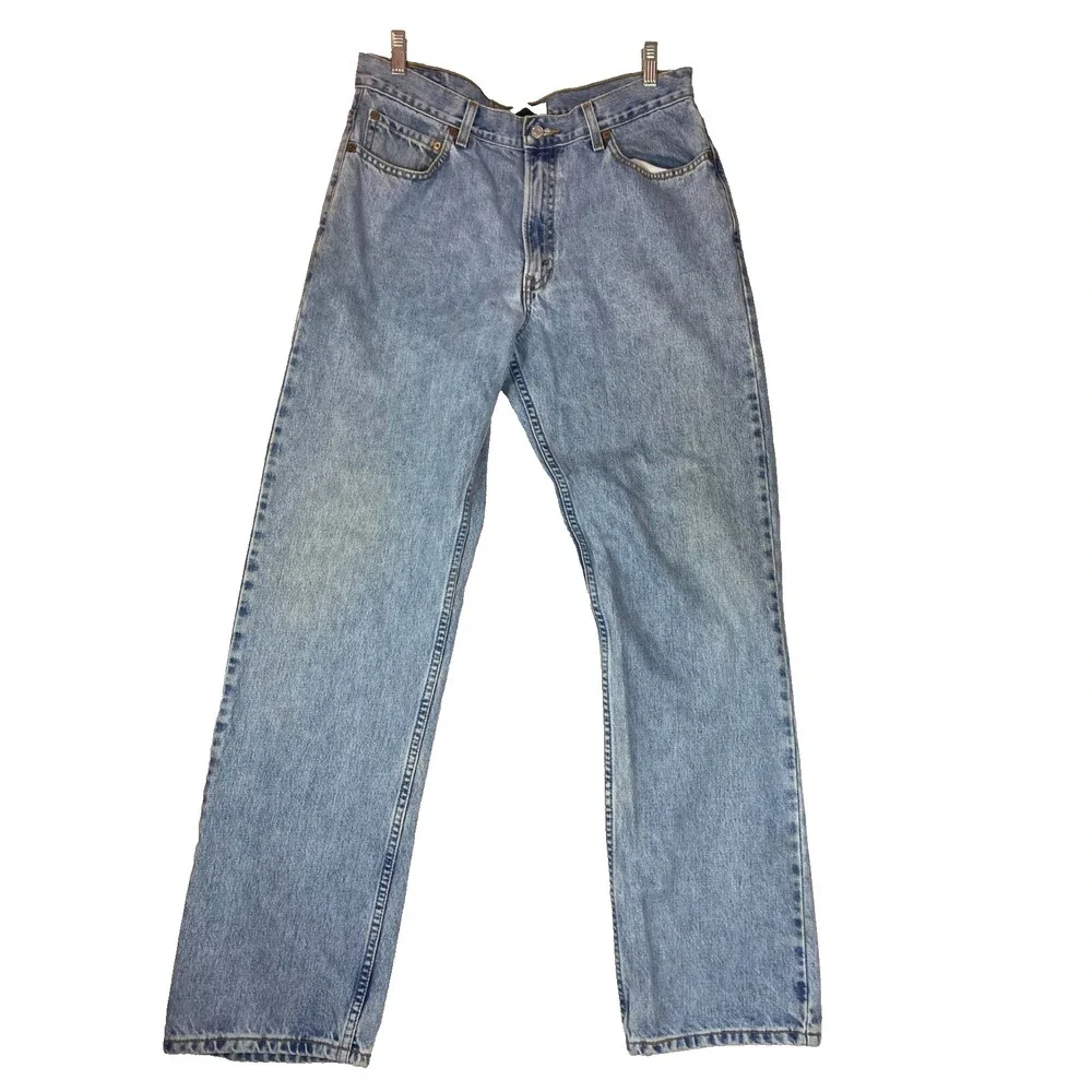Levi 505 Jeans‎ Blue Denim Mens 36x34  Regular Straight Fit Medium Wash