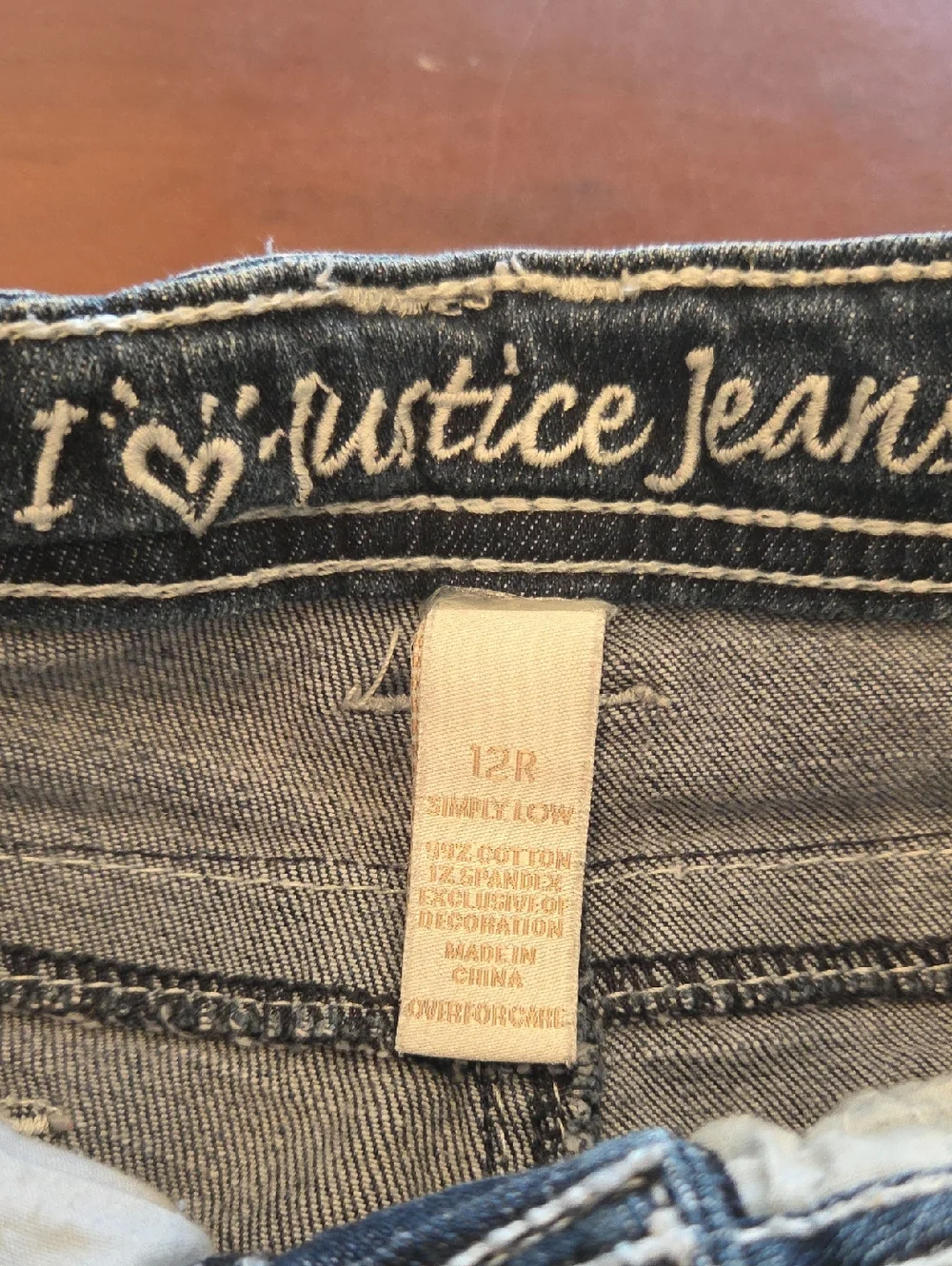 Justice stretch denim
