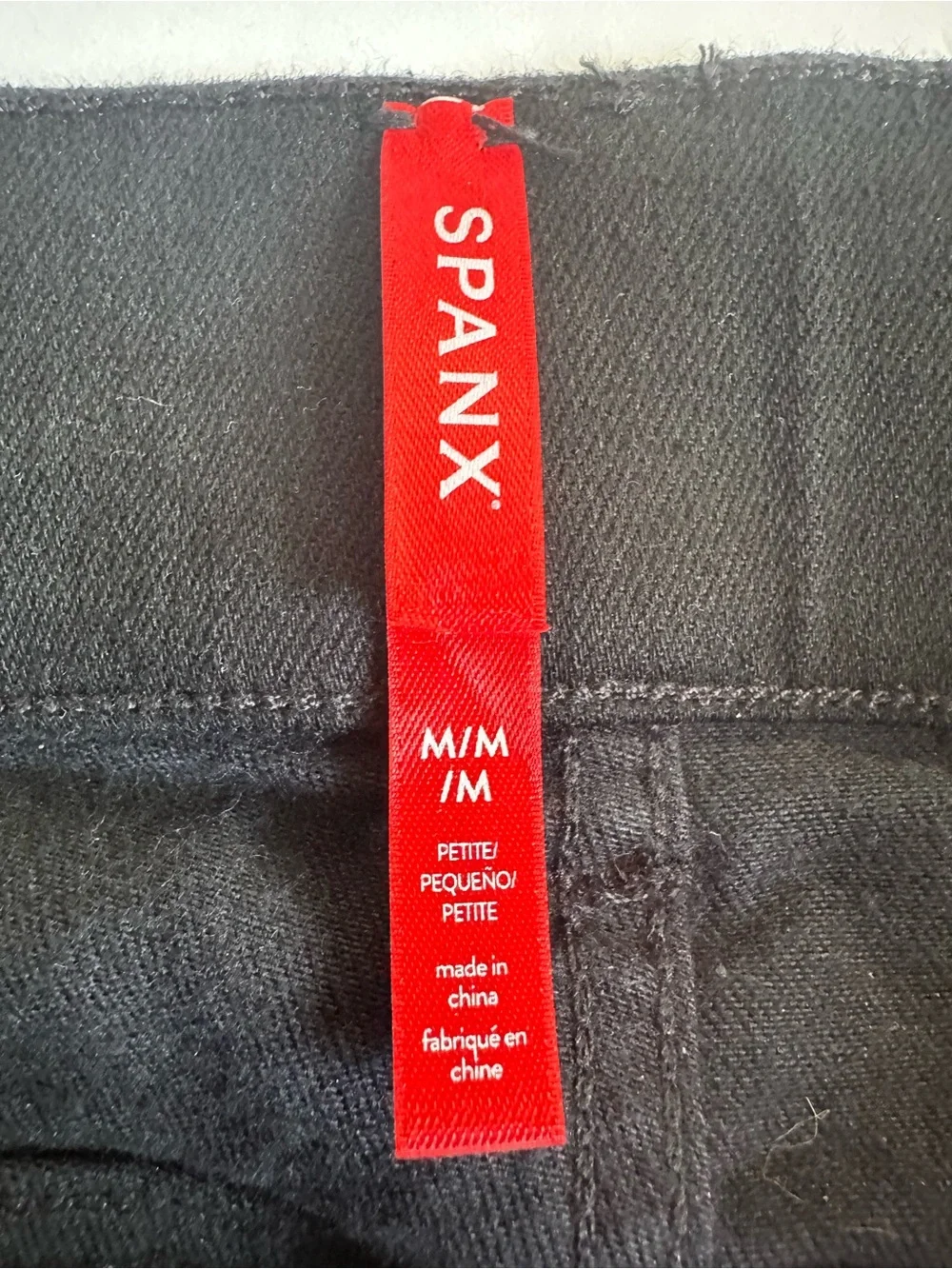 SPANX Women’s Clean Black Pull-On Flare Shapewear Jeans- Medium Petite