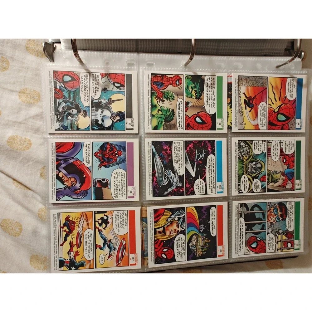 Trading Cards 1990 Impel Marvel Universe Series 1 Spider-Man Presents 154-162